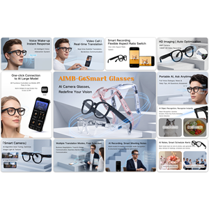 Lunettes Intelligentes AIMB-G6 : Capture Photo 8MP, Appels Vidéo, Traduction IA, Stabilisation d'Image, Enregistrement Vocal - Product Image 1