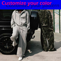 Fabricant Designer personnalisé 100% coton American Hip Hop Hooded Sweatpants Set Oversize Sports Set Puff Printed Embroidery