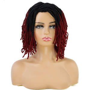 Perruque de Cosplay Courte Bob Dreadlocks au Crochet, Bouclée Crépu Afro Tressée, Synthétique Sans Colle pour Femmes Noires Usage Quotidien - Product Image 5