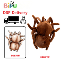 Sac à dos en peluche araignée personnalisé BIPU, fabrication OEM, jouets en peluche rembourrés de coton PP, animaux réalistes, Halloween, 2-4 ans