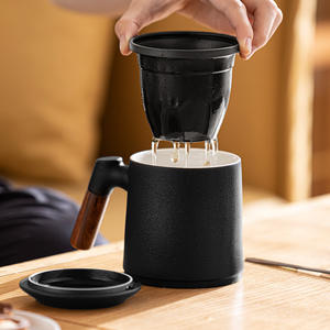 Tasse à thé filtre en céramique classique avec séparation de l'eau tasse de bureau portable cadeau en gros - Product Image 3