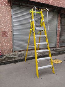 Làm Việc Trên Không 3 Bước Dưới Di Động Cán Leveller Sợi Thủy Tinh Nền Tảng Thang - Product Image 3
