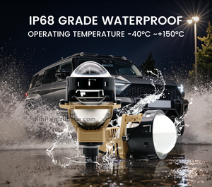 Top-Angebot SG4 Bi-LED-Projektorlinse 12V 130W IP68 Wasserdicht Auto-Scheinwerferlampe mit Abblend- und Fernlicht 6500K Farbtemperatur Universal - Product Image 4