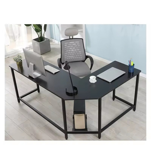 Home Office Furniture Student <strong>Study</strong> Writing <strong>Tables</strong> L Shaped Corner Wooden Simple <strong>Computer</strong> <strong>Table</strong> Office Desk With Bookshelf - Product Image 4