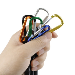 Câu Cá dây có thể thu vào đàn hồi cuộn dây <span class=keywords><strong>Keychain</strong></span> để ngăn chặn mất sắt núi khóa clip bền mùa xuân móc phụ kiện - Product Image 5