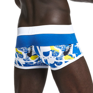 Biancheria intima Sport Boxer Mens Rigonfiamento di Stampa Laser Cut Sexy Mini Slip Senza Soluzione di Continuità Degli Uomini Del Cotone Heren Sollievo In Lattice Supporter Dei Caraibi Boxer - Product Image 3
