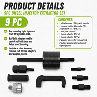 Kit d'extraction d'injecteurs diesel CDI pour Mercedes Benz OM611 OM612 OM613 avec marteau à inertie, extracteur d'injecteurs Common Rail