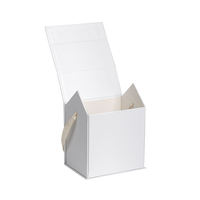 Cajas de Papel Plegables Reciclables con Forma de Casa, Impresas en Cuatro Colores, con Asa de Cinta, Logotipo Personalizado, Caja de Regalo Blanca para Panadería