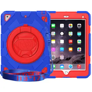 Silicone PC Tablet Cover Case For iPad Pro 9.7 2017 5th gen 2018 6 generation air 2 Case With Ring Holder