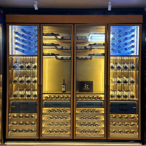 Nueva llegada dos puertas de cristal con función de calefacción enfriador de <span class=keywords><strong>vino</strong></span> <span class=keywords><strong>el</strong></span>éctrico bodega nevera o tamaño personalizado bodega - Product Image 5
