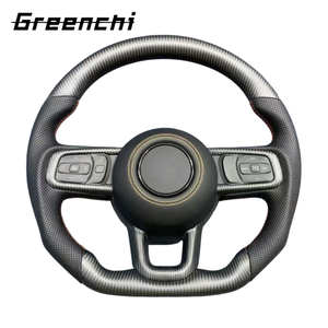 Volante deportivo de fibra de carbono de cuero perforado personalizado para <span class=keywords><strong>Jeep</strong></span> JL Wrangler Grand Cherokee SRT Gladiator - Product Image 4