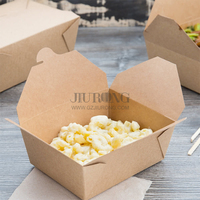 Boîte à emporter en papier kraft personnalisée avec votre propre logo pour restaurant, boîte à pain en carton, acceptation des commandes