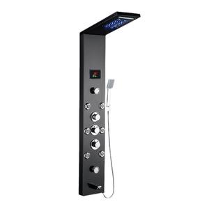 Juego de Ducha de Acero Inoxidable Cromado Personalizado con Pantalla Digital y Cabezal de Lluvia, Estilo Moderno, Instalación Oculta - Product Image 3