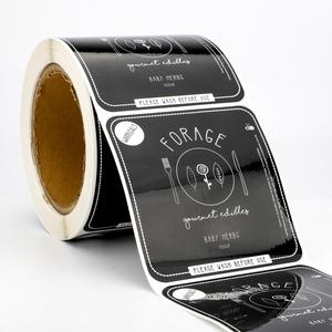 Empaquetado para Preparación de Comidas con Etiquetas Impresas Personalizadas, Adhesivo Cuadrado de Vinilo Impermeable con Logotipo para Bolsas y Cajas de Comida Gourmet - Product Image 3