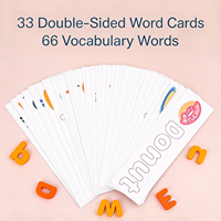 Jeu de mots en bois à démêler, cartes flash Montessori pour l'apprentissage des mots fréquents, blocs de lettres, jouet éducatif pour l'éveil des enfants