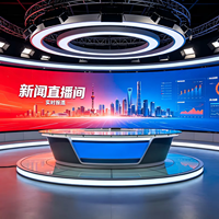 Écrans LED fixes d'intérieur pour studios radio et télévision, conception de module magnétique P1.53, haute échelle de gris, contraste élevé