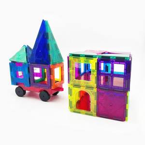 מפעל הסיטונאי מחיר נמוך הסיטונאי בניין מגנטי בלוקים צעצועים אריחים גזע חינוך מגנט לילדים - Product Image 1