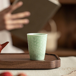 Tasse à thé en céramique avec motif imprimé, mini-tasse en porcelaine pour thé, café, usage domestique - Product Image 3