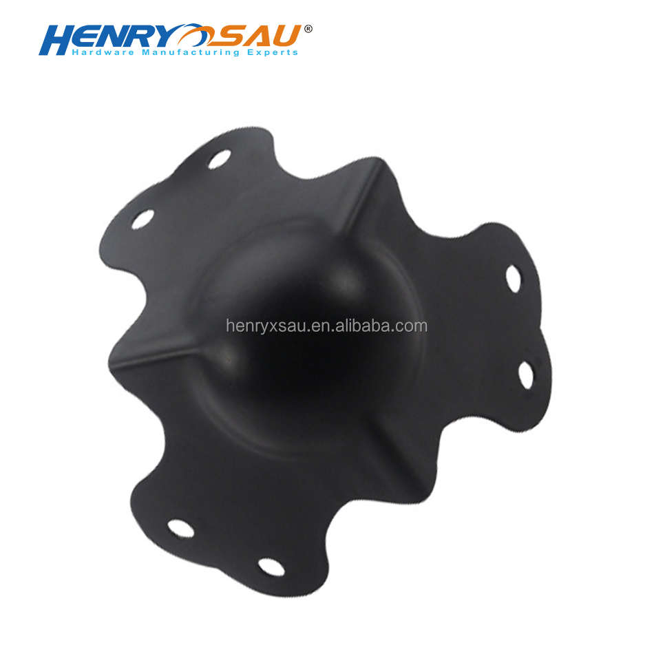 Maletín decorativo de 3 patas con 6 agujeros para esquinas, Protector de esquinas de Metal, caja de vuelo, color negro, fabricación China