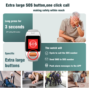 Reloj inteligente 4G Geofencing App Control Tarjeta SIM Reloj Botón SOS Reloj de llamada telefónica para adultos mayores - Product Image 2
