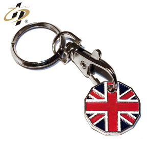 Bán Buôn UK Phong Cách Kim Loại Trolly <span class=keywords><strong>Token</strong></span> Coins <span class=keywords><strong>Keyring</strong></span> - Product Image 1