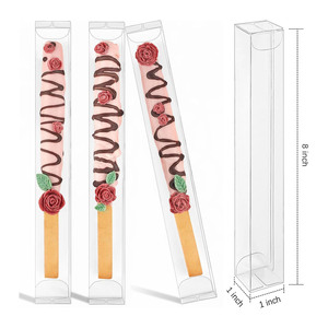 Cajas de plástico transparente de 1x1x8 pulgadas, 8 unidades, para dulces, recuerdos de fiesta, palitos de pretzel, bombas de cacao, Oreo cubiertos de <span class=keywords><strong>chocolate</strong></span> - Product Image 6