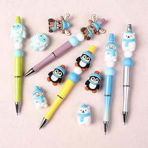 New Christmas Reindeer 3D Cartoon <strong>Silicone</strong> <strong>Beads</strong> DIY Keychain Snowman <strong>Beads</strong> <strong>Wholesale</strong> - Product Image 4