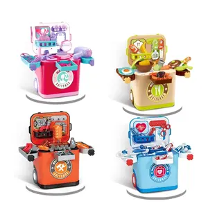 Venta caliente música maletas sonido suave luces maleta conjuntos pequeña casa joyería Giocattoli per ragazze juguetes para niñas