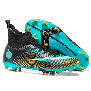 Chaussures de Football pour hommes, haut Cristiano <span class=keywords><strong>Ronaldo</strong></span> AG, pointes de gazon artificiel, chaussures d'entraînement pour adolescents - Product Image 1