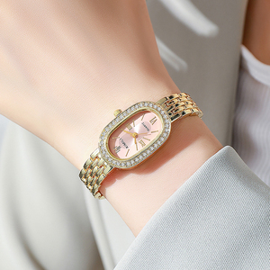 Nuevo reloj de cuarzo para mujer con diamantes en forma de huevo de paloma, moderno y elegante. - Product Image 4