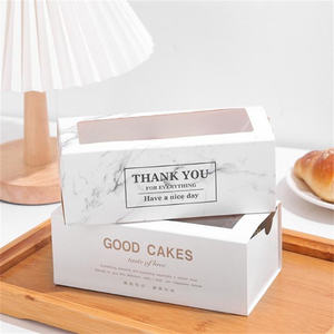 Nuevo diseño Sandwich Biscuit Box Galletas Reciclable Pancake Postre Cajón Cajas de papel de embalaje con tapa de ventana - Product Image 2
