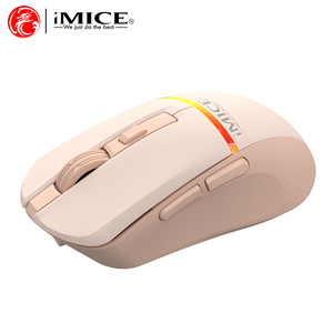 <span class=keywords><strong>Mouse</strong></span> <span class=keywords><strong>Gaming</strong></span> nirkabel Sensor optik ergonomis 6 tombol, aksesori komputer ringan RGB bercahaya dapat diprogram Mode ganda - Product Image 3