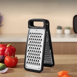Multifunctional Double-Sided Stainless Steel Manual Sustainable <b>Vegetable</b> Grater Foldable 2-in-1 Dishwasher Safe Plastic Handle - Product Image 2
