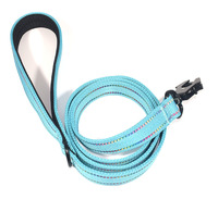 Collier pour chien en cuir durable 2025, couleur unie, avec doublure en néoprène souple, idéal pour l'entraînement et la randonnée