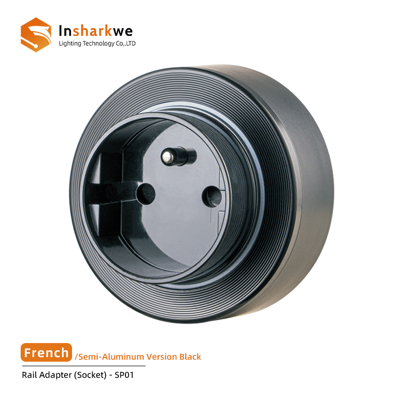 SP-01 FR Enchufe Negro Aluminio *2
