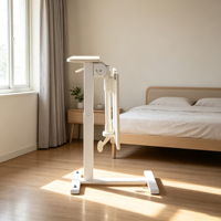 Höhenverstellbarer Metalltisch mit 4 Rollen für das Bett, Rechteckig, zum Essen