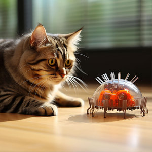 Ensemble de jouets insectes réalistes en silicone pour chats, jouet d'exercice manuel, modèle en plastique de couleur unie - Product Image 3