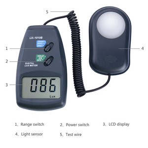 Ánh sáng kỹ thuật số Meter 3 phạm vi lx1010b kỹ thuật số meter/kỹ thuật số Illuminance Meter 0 - 50000 Lux Quang kế tiếp xúc điều khiển từ xa - Product Image 4