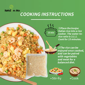 Toptan Yüksek Proteinli Buharda Pişirilebilir Keto Dostu Kilo Yönetimi İçin Shirataki İtalyan Kuru Pirinç - Product Image 3