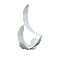 Sculpture murale en acier inoxydable en forme de feuille, impression numérique 3D, décoration de mariage