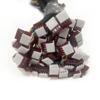 Arnés de cableado personalizado con paso de 2.54mm, 4 pines, IDC, con carcasa perforante, UL2464, para conductor de cobre estañado, para uso automotriz e industrial