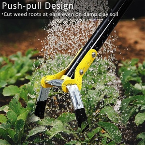Houe de jardin longue à manche en bois pour désherbage des légumes et des plantes dans la cour - Product Image 2