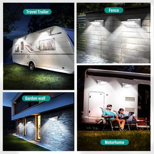Coxseni Solar Rv Porch <b>Light</b> 2 Pack <b>Motion</b> <b>Sensor</b> Outdoor Wall Mounted Waterproof Gray Rectangle Automatic Control - Product Image 6