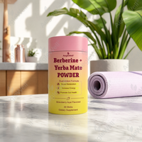 OEM ODM Vente en gros Berberine Plus Yerba Mate en poudre en stick, soutien intestinal unique, stimulant d'énergie, complément alimentaire naturel pour adultes
