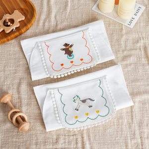만화 아기 올 코튼 아동용 스웨트셔츠 통기성 면사 유치원 여름 자수 투피스 세트 Keaitao - Product Image 5