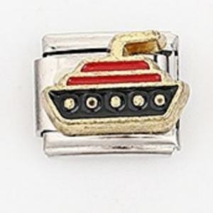 Nueva Serie de Pulseras Modulares Estilo Italiano: Cadena Personalizable para Joyería de Moda con Diseños de Coche y Barco - Product Image 3