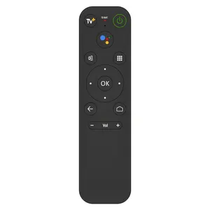 Android TVボックスPCTV用のカスタム2.4GHzBT音声制御ジャイロセンサーエアマウステレビリモコン