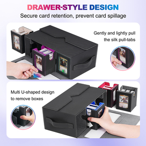 Juzi 6-boong phù hợp cho 35pt đóng cửa từ tính với 600 + Hai Tay thẻ kinh doanh xúc xắc khay Toploader chỉ huy hiển thị hộp boong - Product Image 4