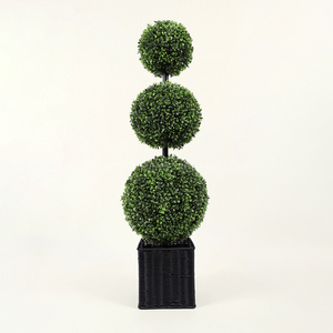 Bán buôn gỗ Hoàng Dương màu xanh lá cây <span class=keywords><strong>2</strong></span> 3 bóng nhân tạo xoắn ốc tuyết tùng trang trí Bonsai Chậu cây cây cảnh cây cảnh - Product Image 5