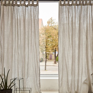 Cortinas de Lino Orgánico Francés Personalizadas para la Sala de Estar, Cortina de Ducha, Tela de Lino Puro al por Mayor - Product Image 2